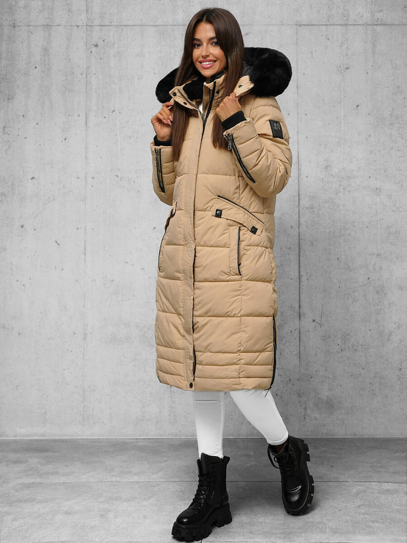 Dámska bunda béžová OZONEE O/W377