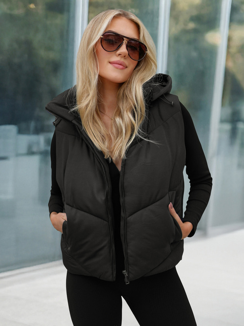 Dámska Vesta Čierna OZONEE JS/16M9291/392