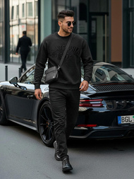 Pánska Mikina Čierna OZONEE JS/8B1953/3