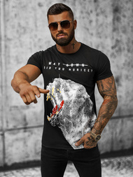 Pánske Tričko Čierne OZONEE O/T127/3Z