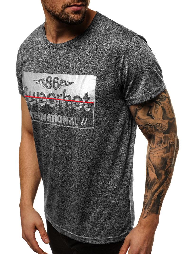 Pánske Tričko Čierne OZONEE JS/KS2056