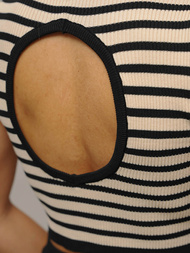 Dámsky Set Čierno/Béžová - Top a Sukňa OZONEE O/JK262