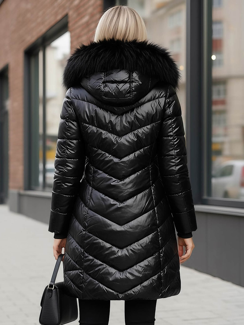 Dámska bunda čierna OZONEE JS/16M9100/392Z