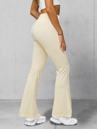 Dámske legíny so širokými nohami ecru OZONEE JS/17K570/1