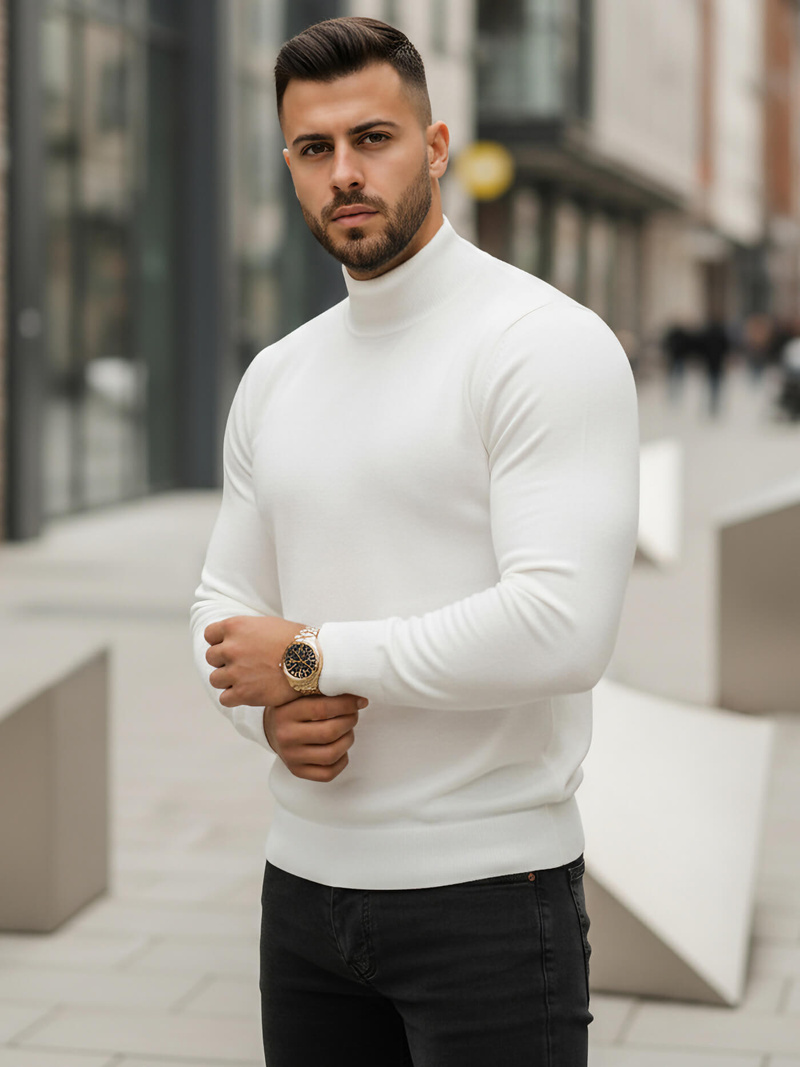 Pánsky Sveter Biele OZONEE V/V24503