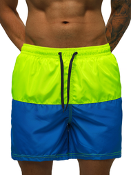 Pánske kúpacie šortky žltá modrá OZONEE JS/HM057