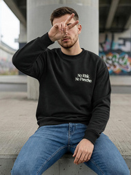 Pánska Mikina Čierna OZONEE JS/65B3918/3Z