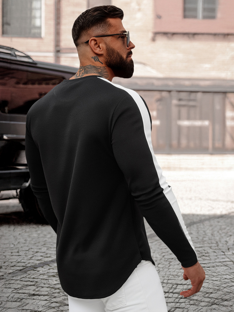 Pánska Mikina Čierna OZONEE O/D7197