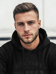 Pánska Mikina Čierna OZONEE JS/8B1971/3