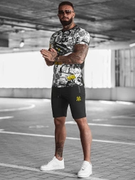 Pánska Tepláková Súprava Čierno-Žltá OZONEE O/HM789