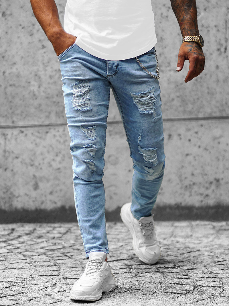 Pánske Rifle Svetlo Modré OZONEE E/5604/02