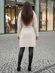 Dámsky kabát béžový OZONEE JS/53M5200/155Z