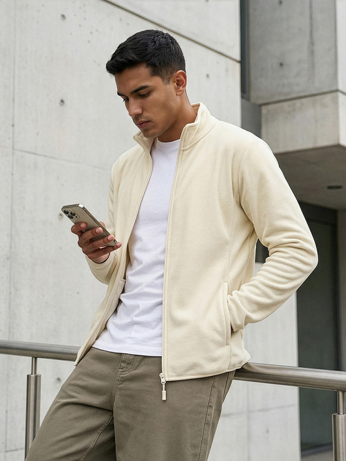 Pánska Mikina Ecru OZONEE JS/HH016/1