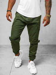 Pánske Chino Jogger Nohavice Khaki OZONEE O/G3014Z