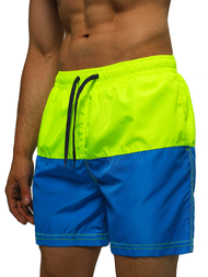 Pánske kúpacie šortky žltá modrá OZONEE JS/HM057