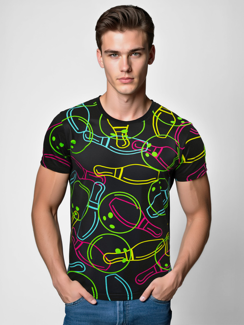 Pánske Tričko Čierne OZONEE O/T1272/3Z