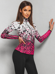 Dámska dvojdielna tepláková súprava tmavo-ružová OZONEE O/20401Z