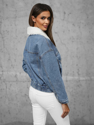 Dámska Riflová Bunda Modrá OZONEE O/Z02Z