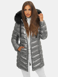 Dámska Bunda Strieborná OZONEE JS/M778/401