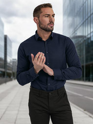 Pánska Košeľa Námornícka Modré OZONEE V/V188