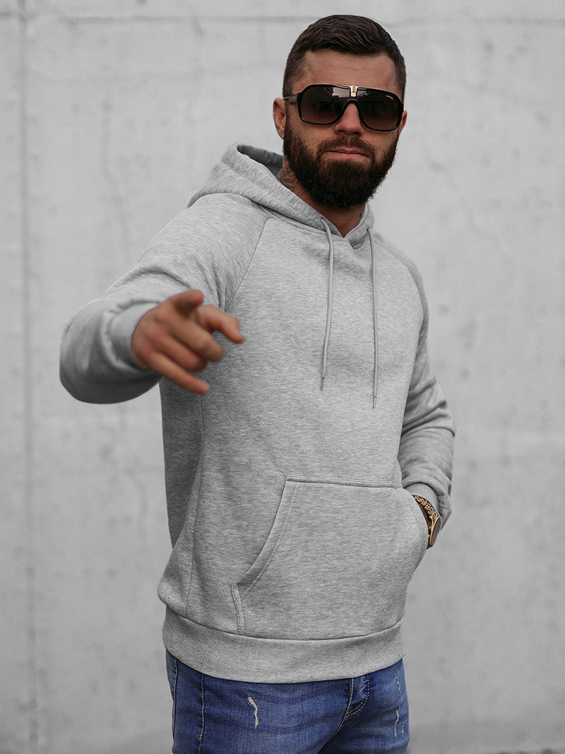 Pánska Mikina Sivá OZONEE O/8B151/2