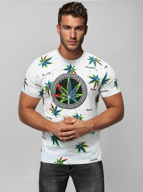 Pánske Tričko Biele OZONEE O/T136/1Z