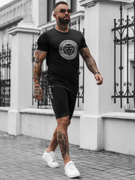 Pánska Tepláková Súprava Čierno-Strieborná OZONEE O/HM788Z