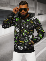 Pánska Mikina Čierna OZONEE JS/8B1186/3