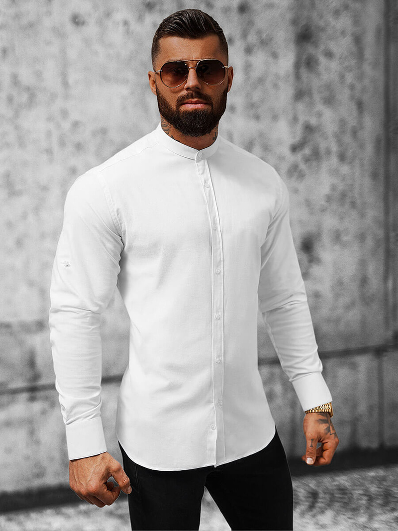 Pánska košeľa biela OZONEE O/V07