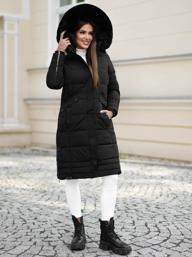 Dámska bunda čierna OZONEE O/W377Z