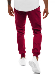 Pánske jogger nohavice Bordové OZONEE O/11103