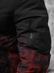 Pánska Bunda Čierno-Červená OZONEE JS/27M8102