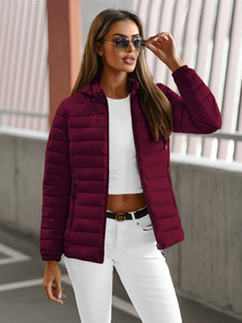 Dámska bunda bordová OZONEE JS/16M9103/01Z