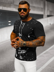 Pánske Tričko Čierne OZONEE O/8T1259/3