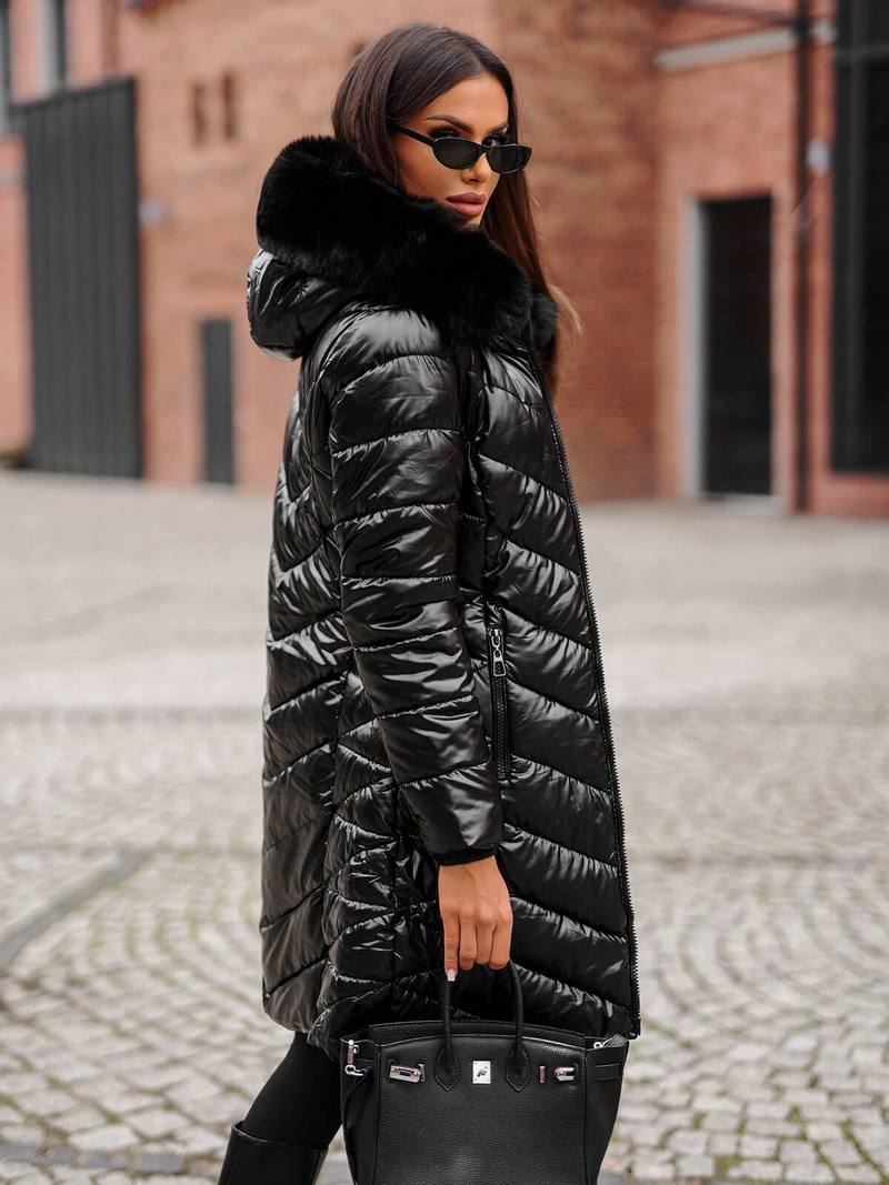 Dámska bunda čierna OZONEE JS/16M9100/392Z