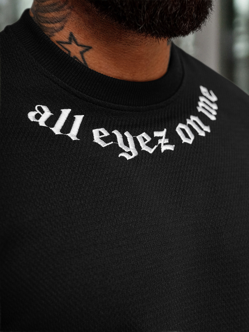 Pánska Mikina Čierna OZONEE O/P2027Z