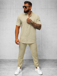 Pánske Chino Nohavice Béžové OZONEE O/K971SP