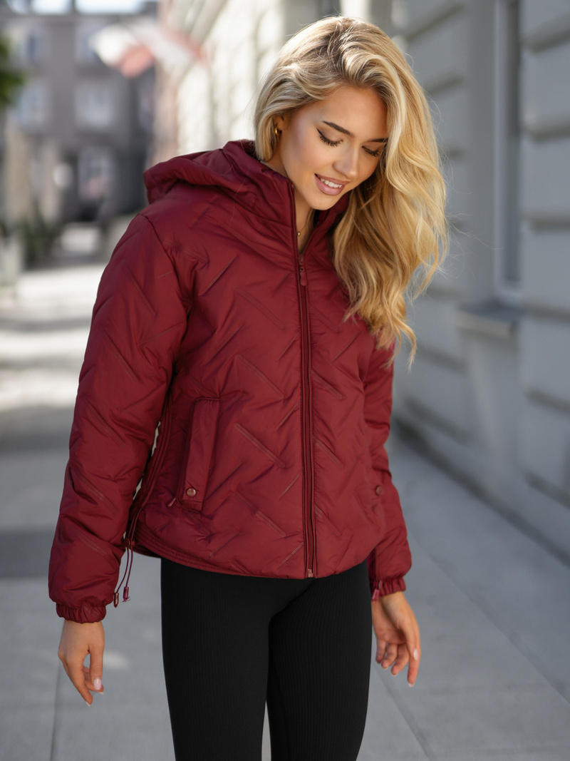 Dámska bunda burgundsko OZONEE JS/16M9315/06