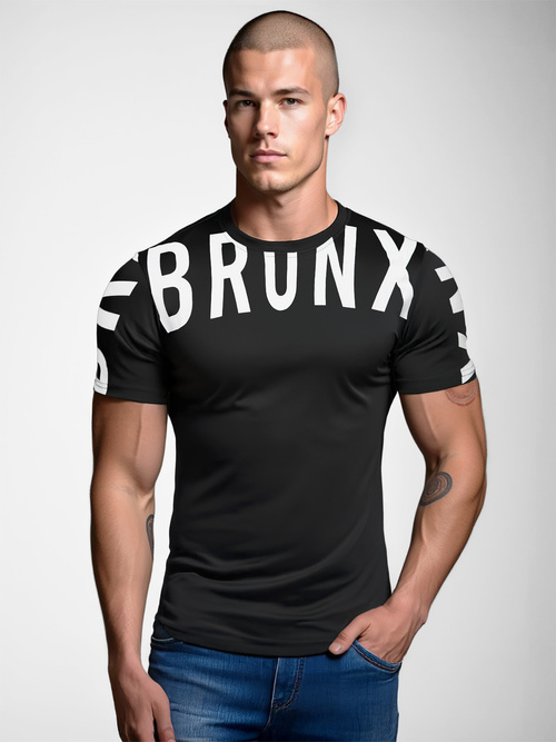 Pánske Tričko Čierne OZONEE O/8T1265/3Z