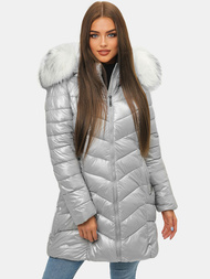 Dámska Zimná Bunda Strieborná OZONEE JS/M9053/92