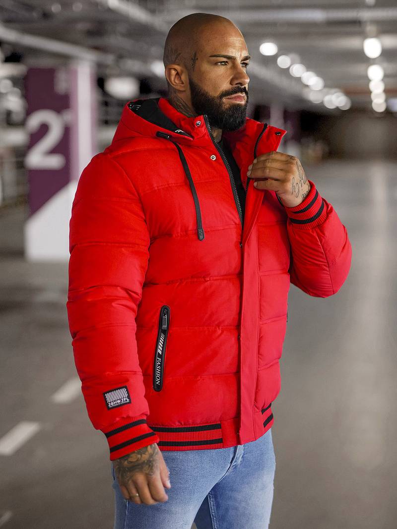 Pánska Bunda Červená OZONEE JS/57M7501/270