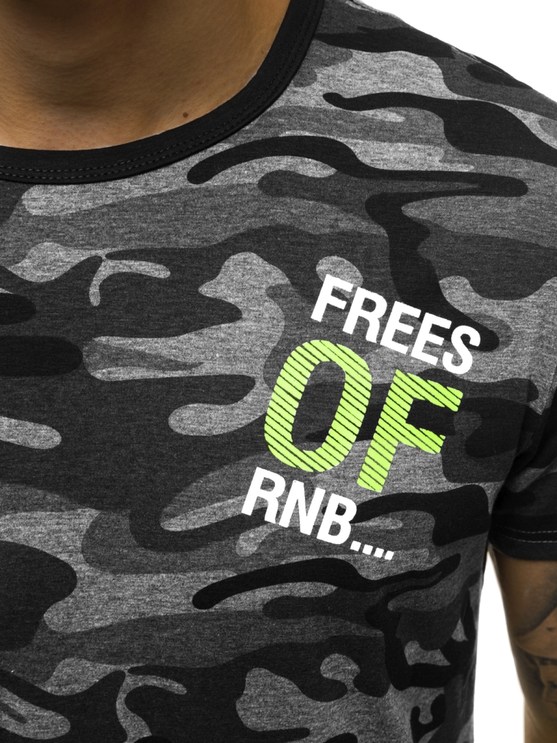 Pánske Tričko grafitový OZONEE JS/SS10978