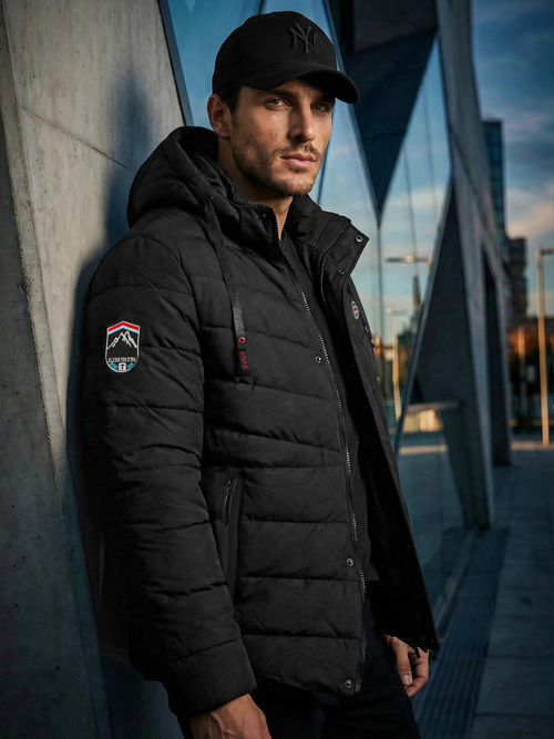 Pánska Bunda Čierna OZONEE JS/31M5081/392