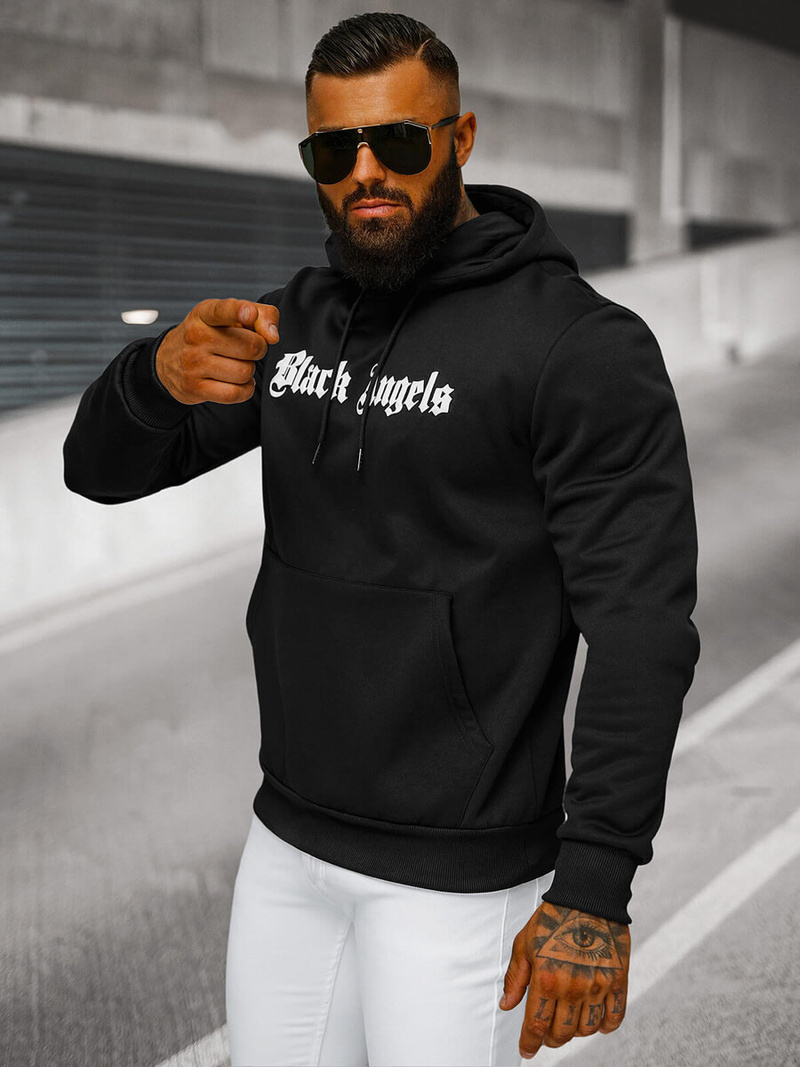 Pánska Mikina Čierna OZONEE JS/27B6509/3