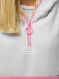 Dámska Mikina bielo-ružová OZONEE JS/KSW2030