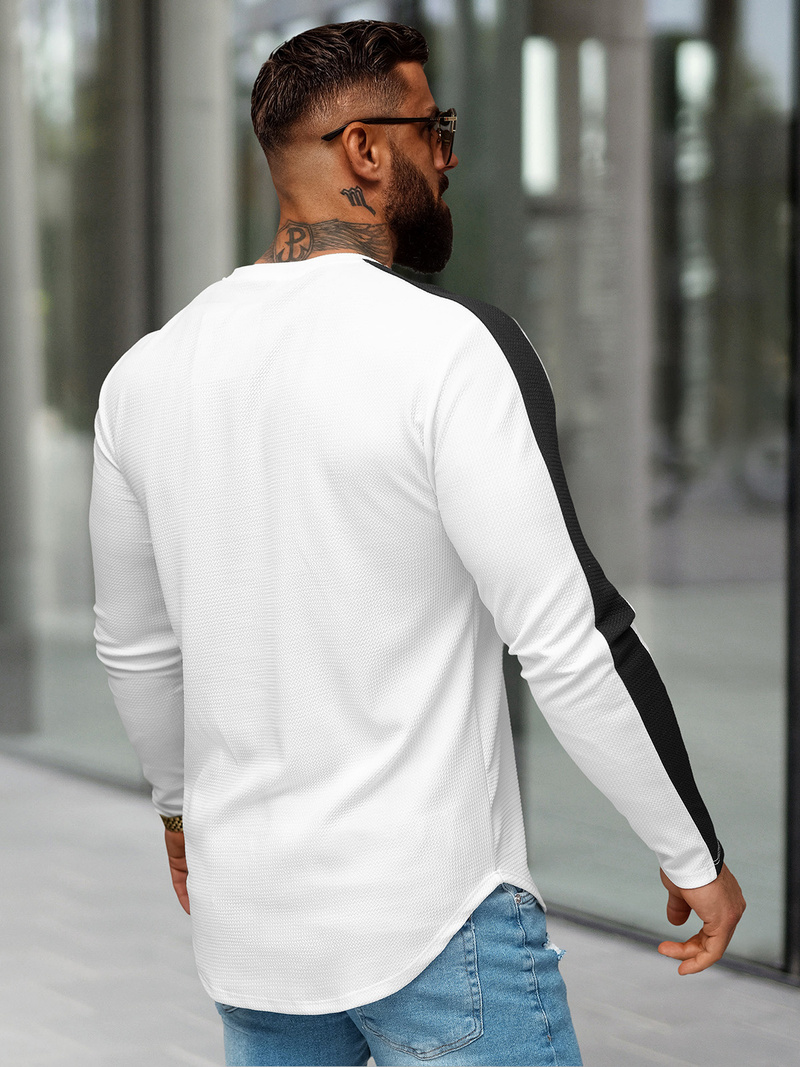 Pánska Mikina Biela OZONEE O/D7197Z