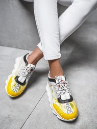 Dámske sneakersy bielo-žlté OZONEE G/2021