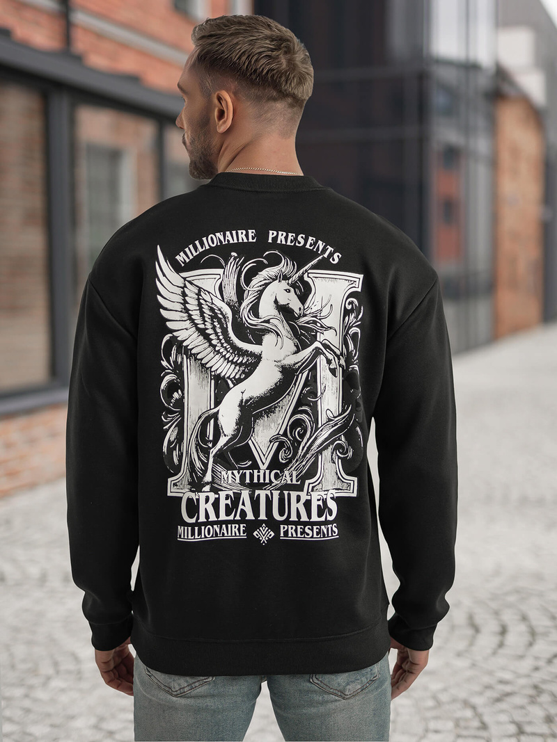 Pánska Mikina Čierna OZONEE JS/65B3919/3