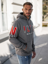 Pánska Mikina Grafitová OZONEE JS/8B1739/5