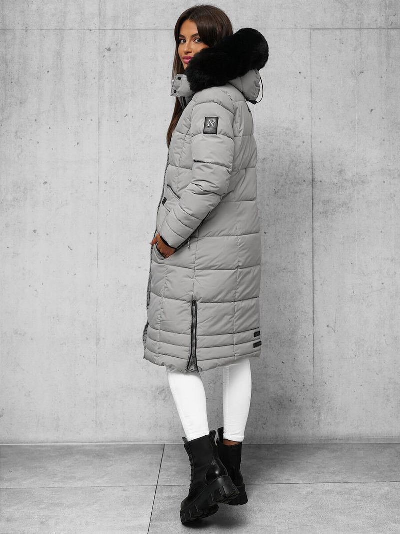 Dámska bunda sivé OZONEE O/W377